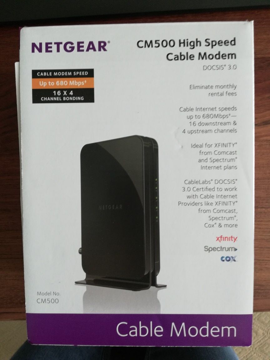Netgear CM500 modem and N300 (WNR2000v4) router