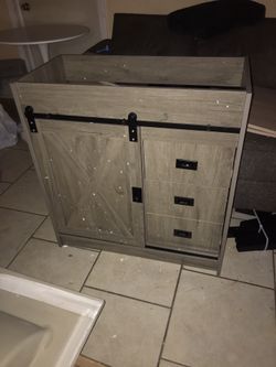 30in Barn Style Bathroom Vanity NO TOP