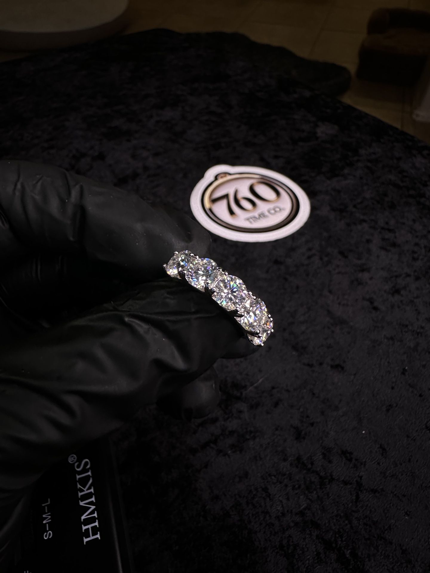 Elegant 5-Stone Moissanite Ring – 925 Silver Finish