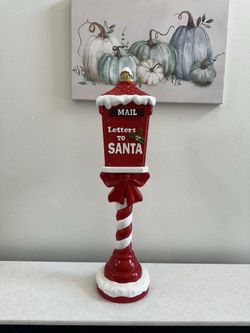 Christmas Decor 2026 Light-Up Letters to Santa Mailbox
