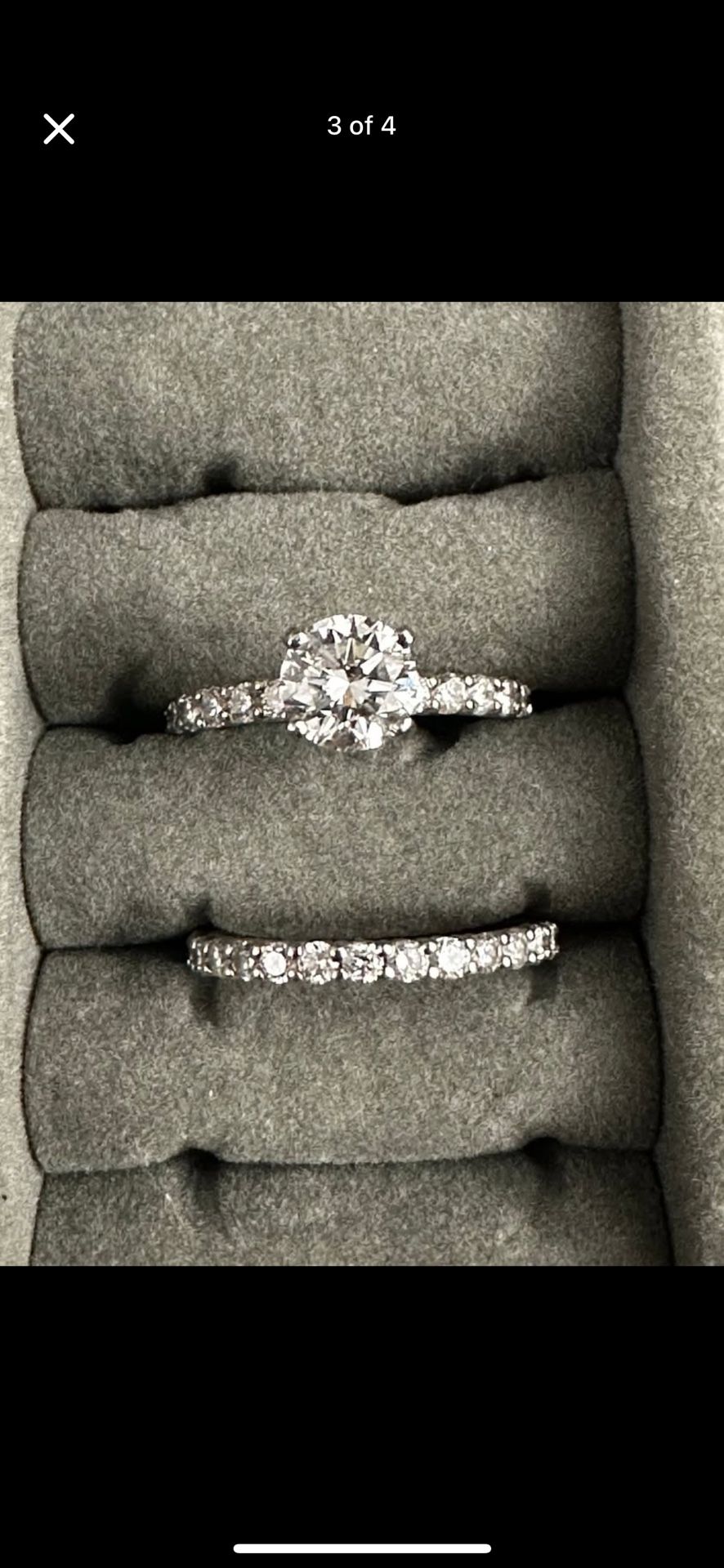 Round Diamond Ring Set - Platinum