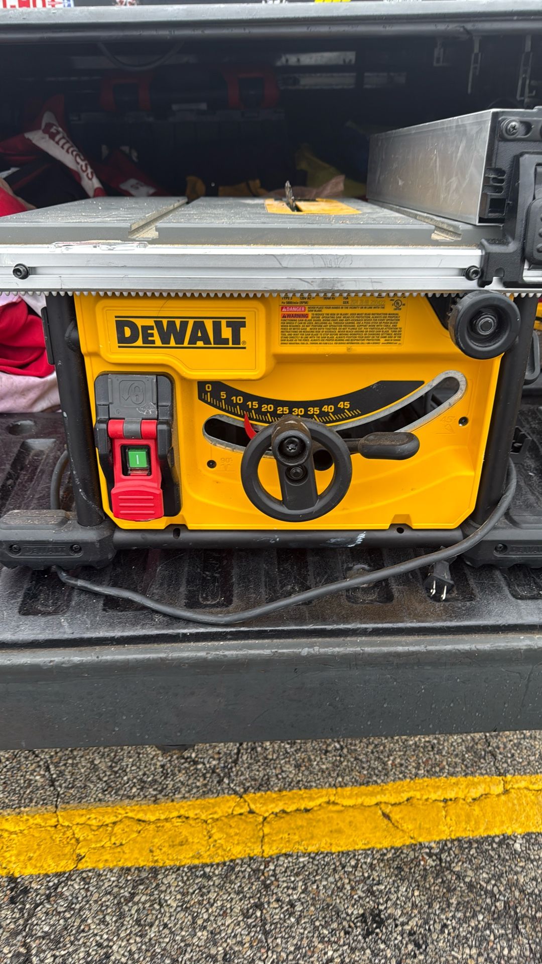 Dewalt 8 1/4” Table Saw Like New