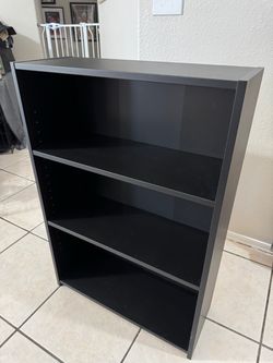 Bookshelf 3 Shelf  - Black - 24.5 W 36 H 9.5 D