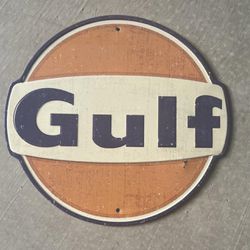 Gulf Gas Station Metal Sign