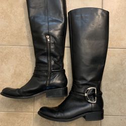 Tall Black Leather Boots