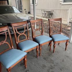 4 Sillas 🪑 Turquoise Tapiceria Nueva 