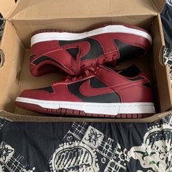 Red and Black Nike shoes