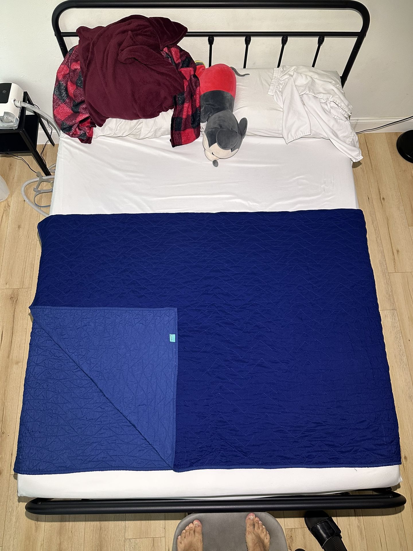 Pillow fort Twin Blue Quilt