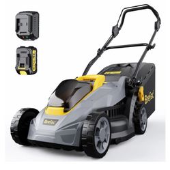 Litheli Cordless Electric Lawn Mower 2 battery