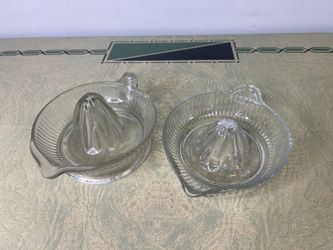 Pair Of Vintage Glass Juicers