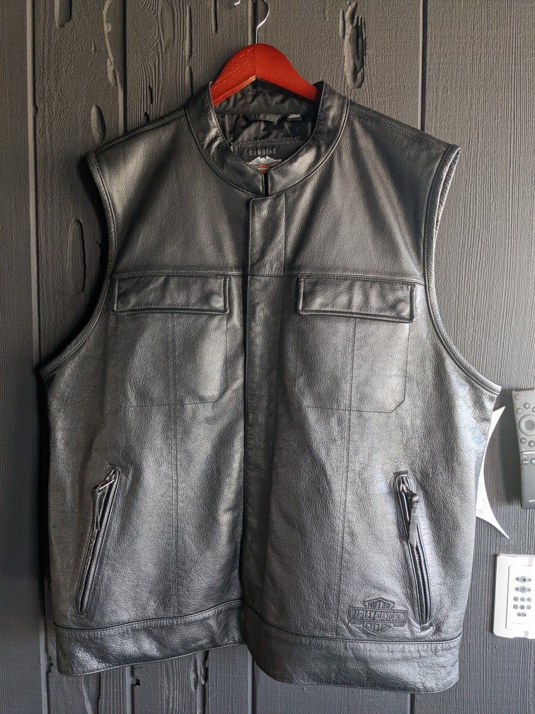 Harley Davidson Men's 2XL Foster Leather Vest