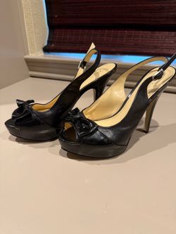Enzo Angiolini Black Leather Heels