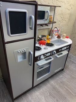 Kids Wooden Play Kitchen Set With Accessories - Local Delivery for an Additional Fee -See My Items😀