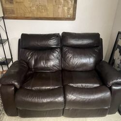 Brown Electric Two Seat Recliner 