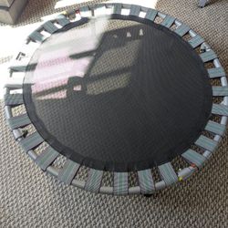 36" Foldable Silent Trampoline Workout Gym Jumping Weight Loss Lymth Draining Folding 