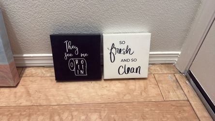 Bathroom Wall Art Canvas Decorative 