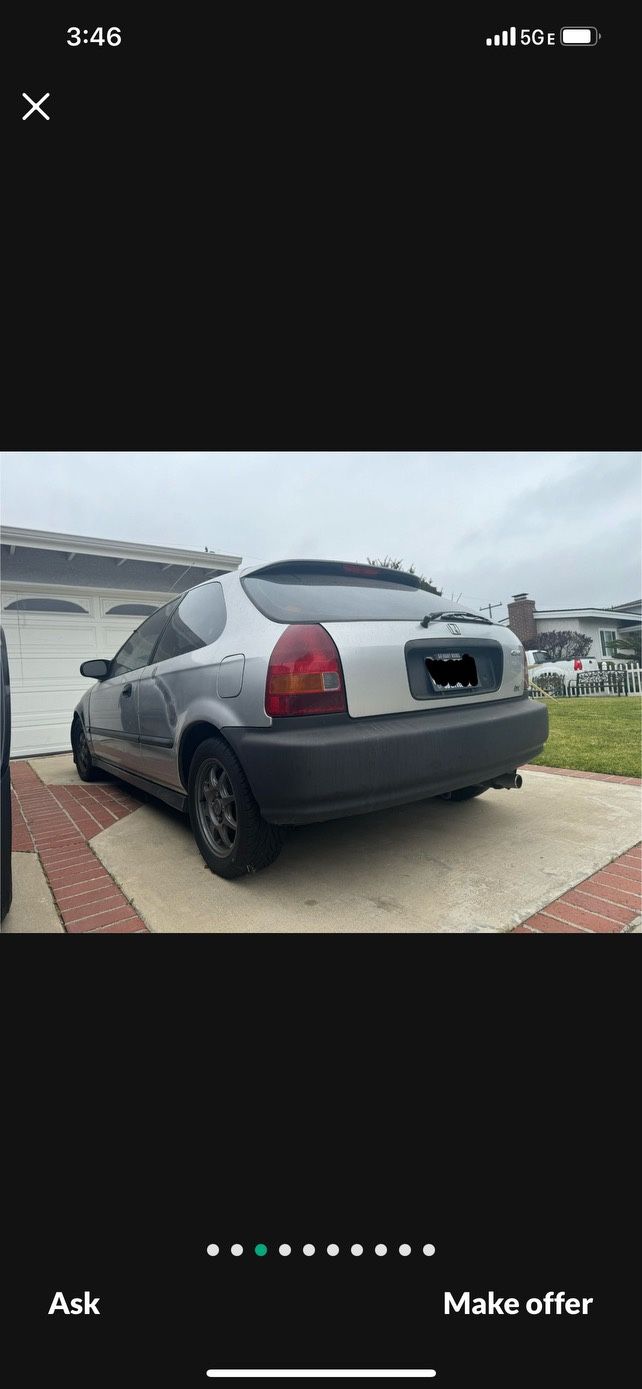 Ek Hatch Back Rear Bumper 96-00