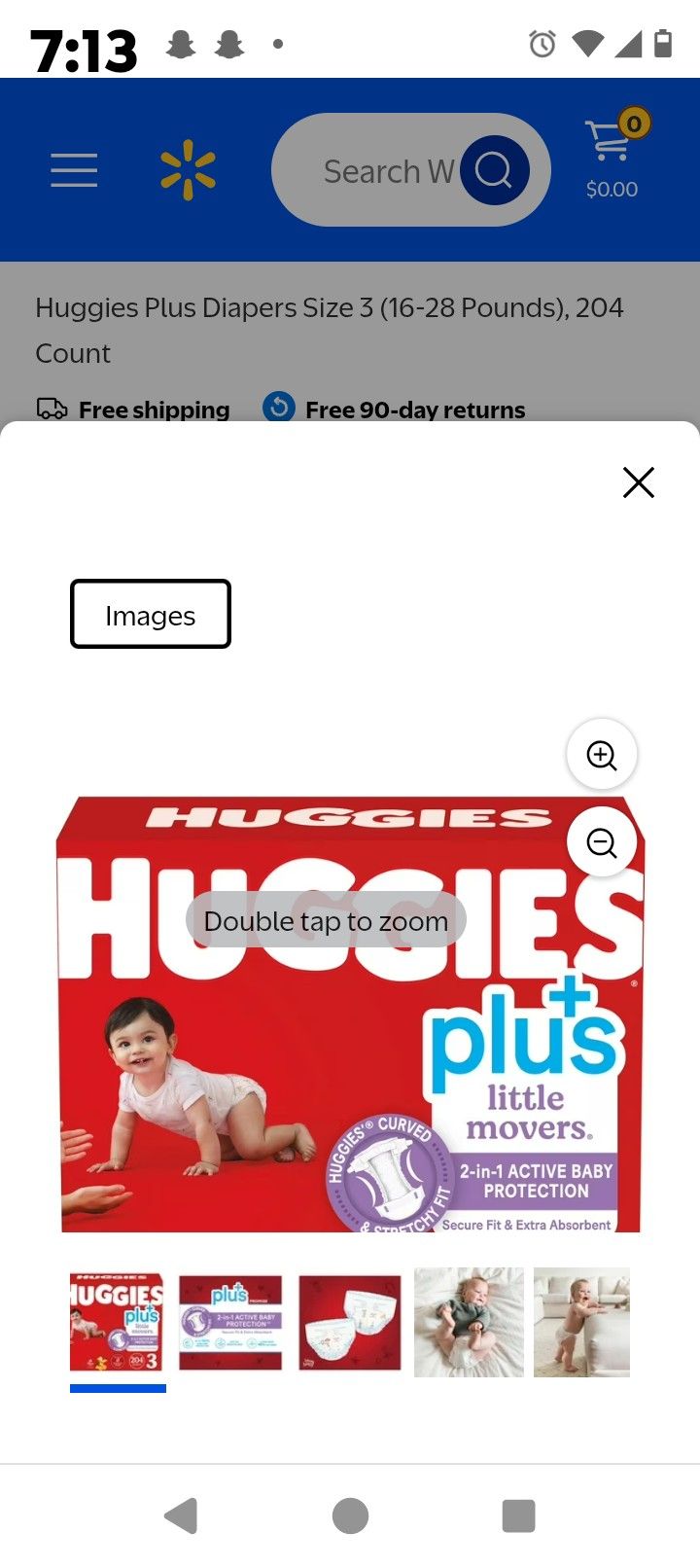Huggies Plus Diapers Size 3 204 Count