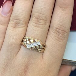 10k Gold Nugget Ring 