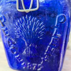 Vintage Blue glass bottles for sale