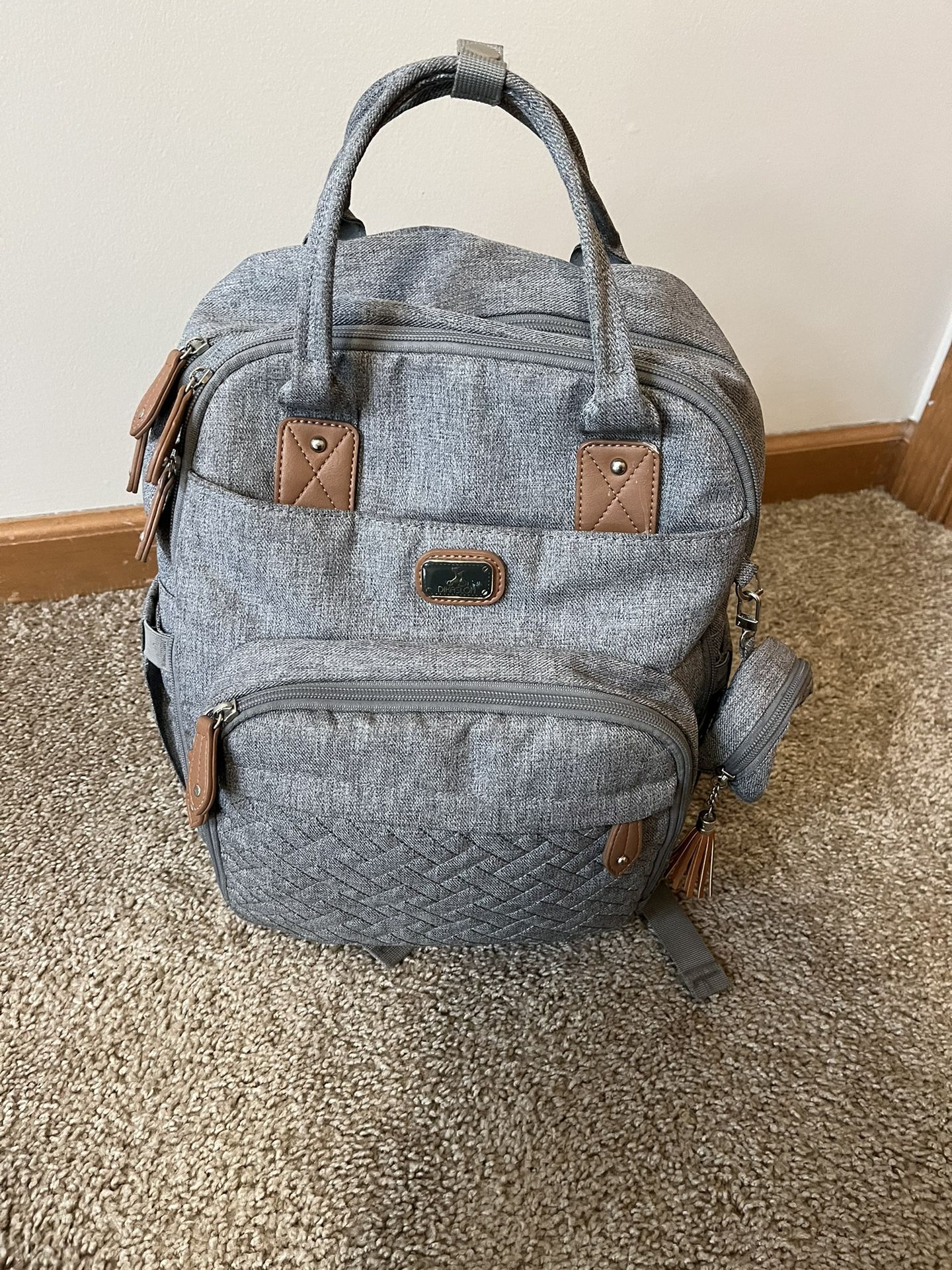 Diaper bag, Dikaslon. Multipurpose Travel Bag Pack Gray