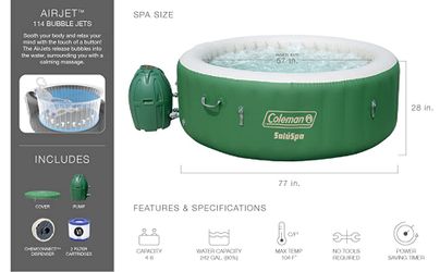 Coleman SaluSpa Inflatable Hot Tub | Jacuzzi | Portable Hot Tub W ...