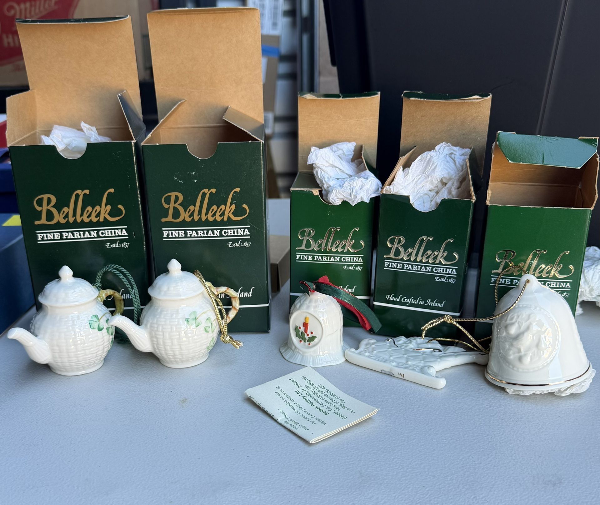 Belleek Fine Parian China Ornaments