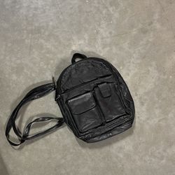 Vintage black backpack .