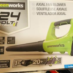 Greenworks 24V 330 CFM Axial Blower with Battery and Charger. New In The Box!
