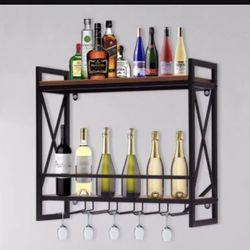 New Wall Mounted Industrial Wine Rack