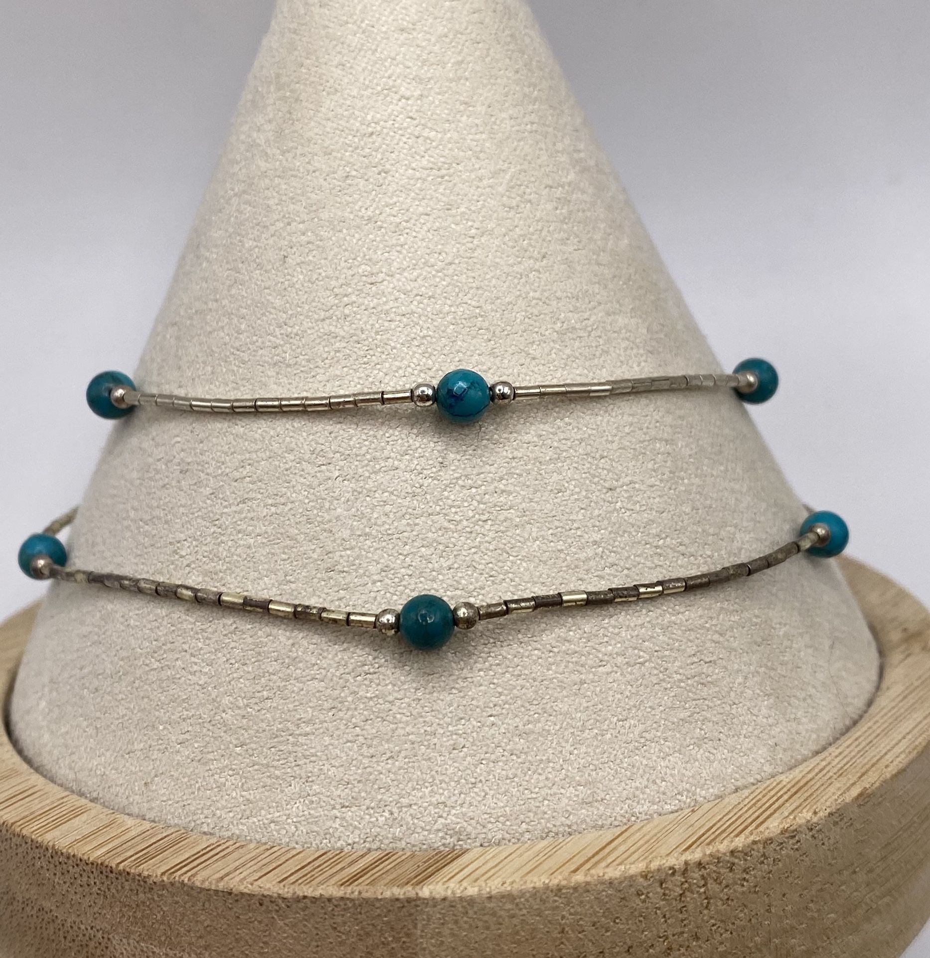 (2) Turquoise Sterling Vintage Bracelets 