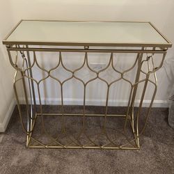 Mirrored Gold Accent Table 