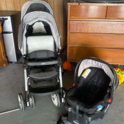 Double Stroller And Car Seat 
