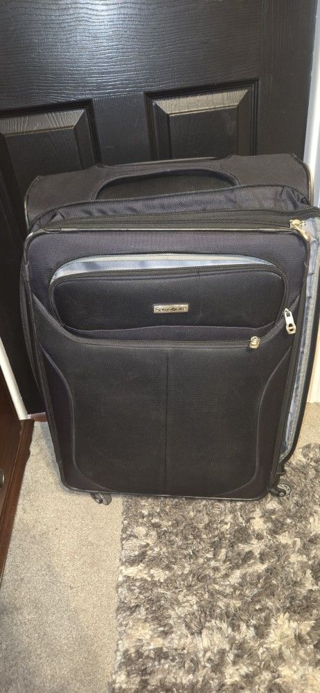 black Samsonite softside suitcase
