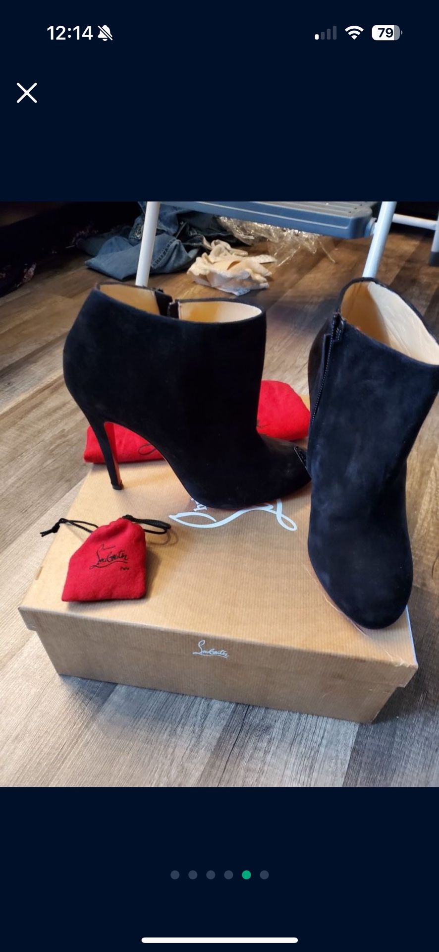 Black Louboutin Belle Veau Velour
