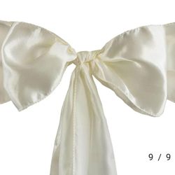 Satin Ivory Chair Sashes 