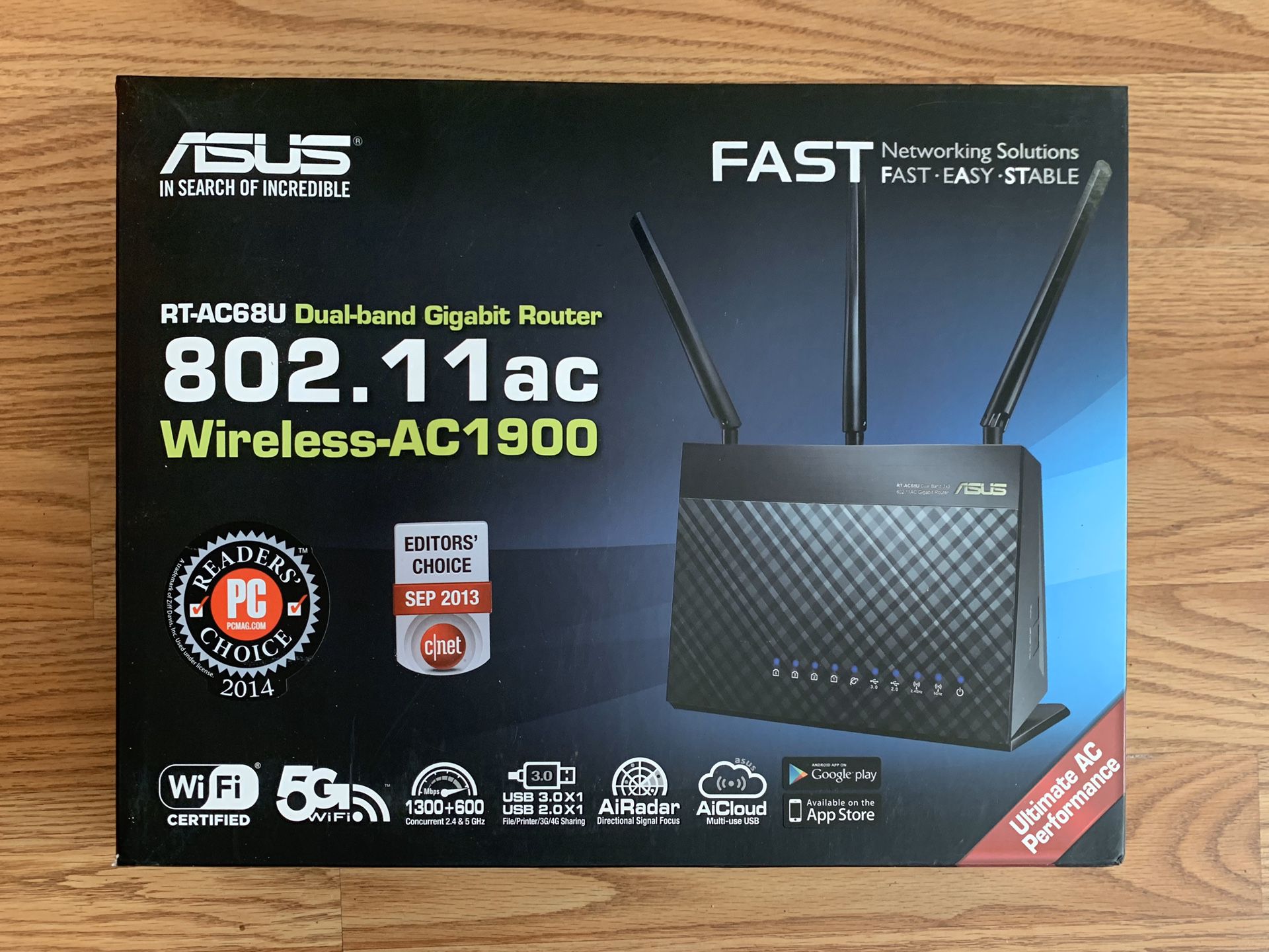 ASUS AC1900 router , works perfectly. I can actually show you it works