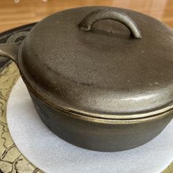 10” Cast Iron Fryer / Deep Skillet with lid - Made in USA