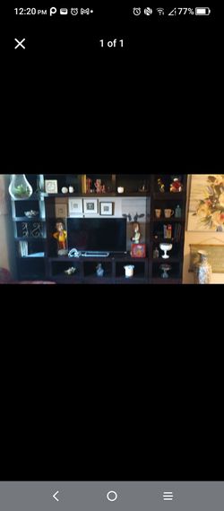 4 piece entertainment center wood