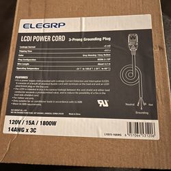 ELEGRP 14AWG LCDI Power Cord