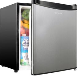 ✨ Upstreman 1.7 Cu.ft Mini Fridge w/ Freezer – Stainless Steel, Energy Saving, Low Noise