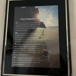 NEW. 8 X 10 FOOTPRINTS. PLAQUE 