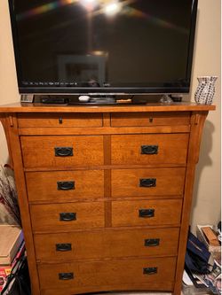 6 drawer brown dresser