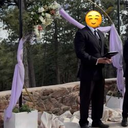 Round Gold Wedding Arch