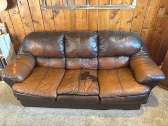 Leather Couch and Loveseat