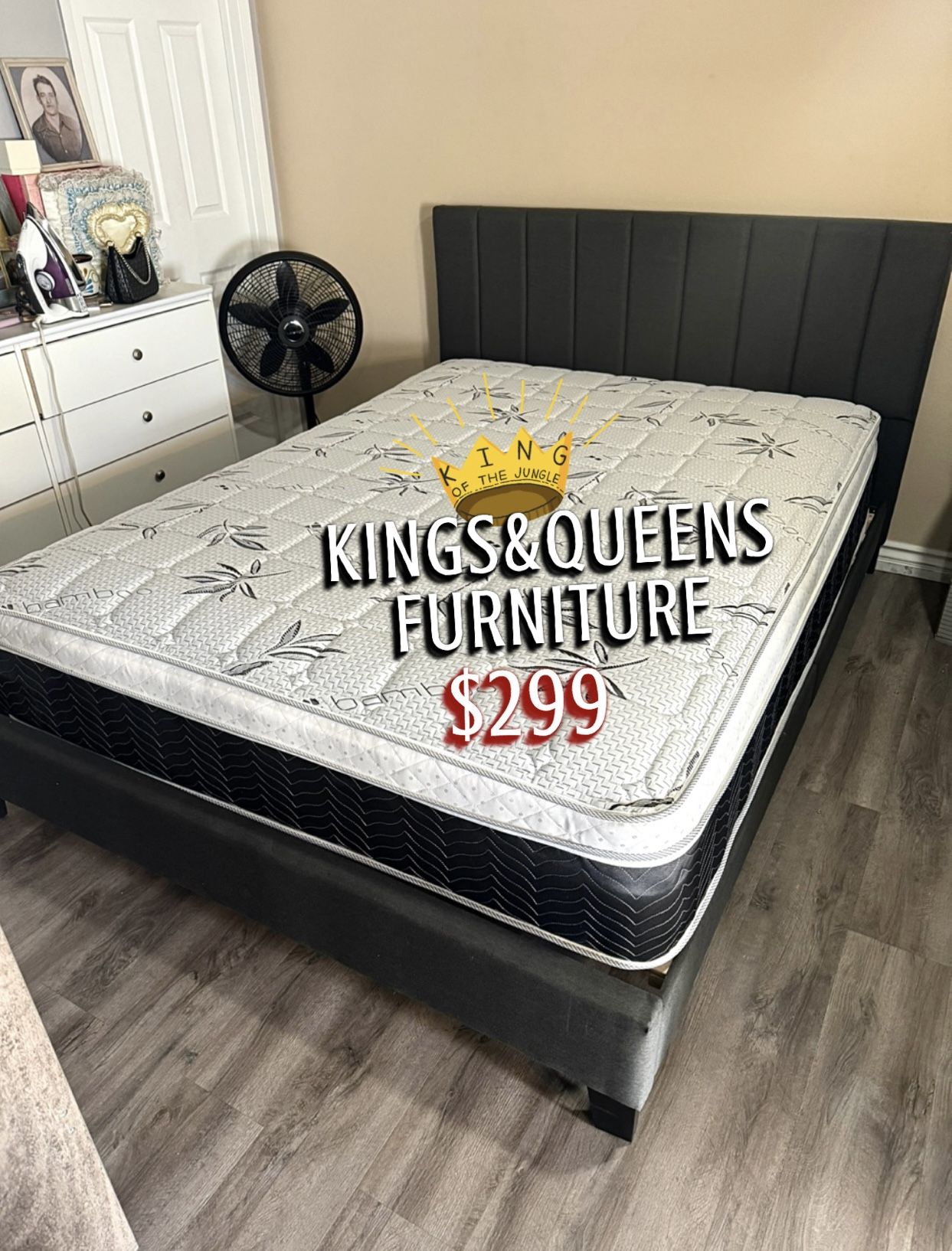 New Queen Bed Frame With Mattress 