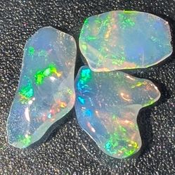 Australian White Opal 3 PCS LOT Polished