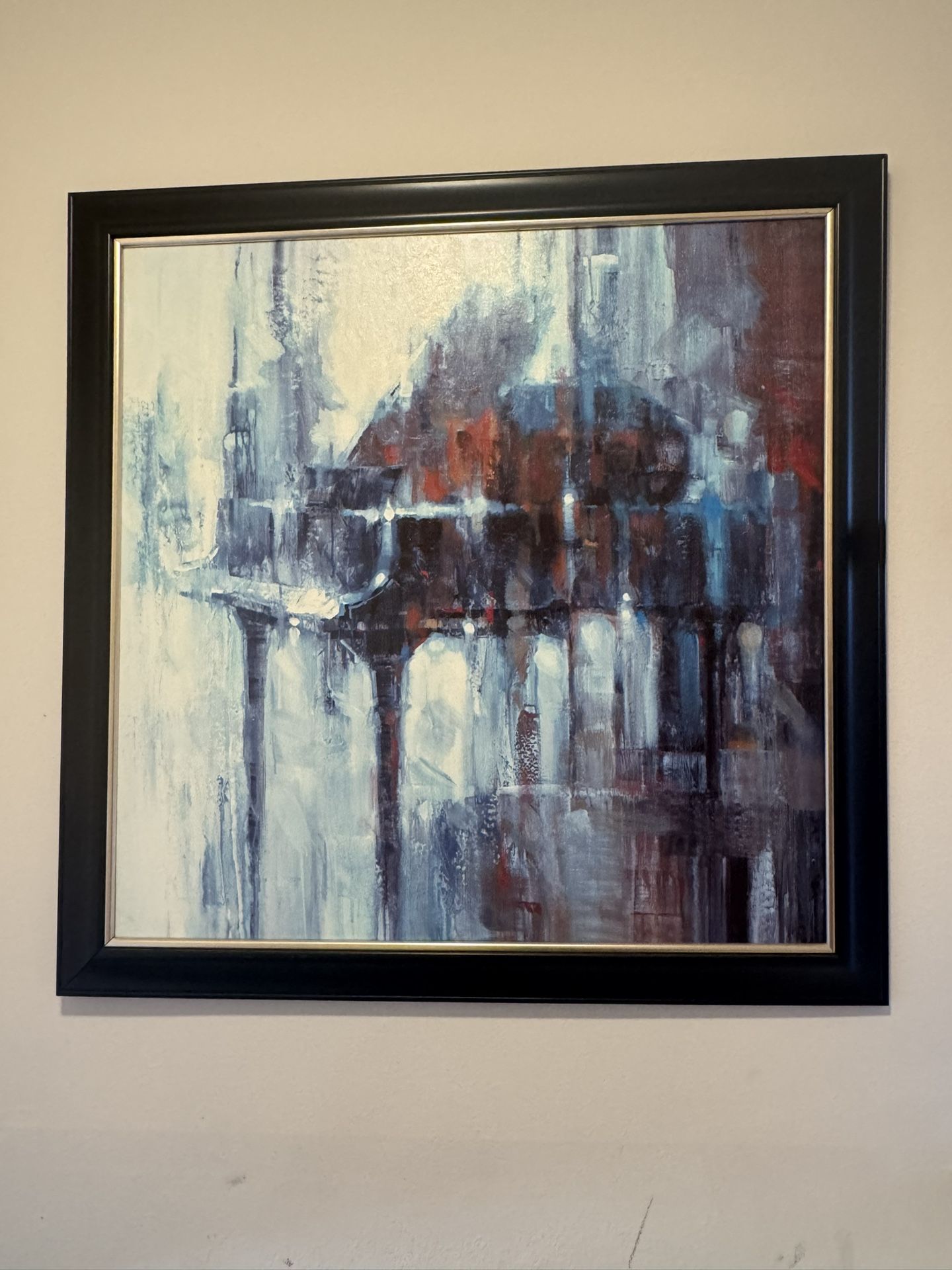 Original canvas painting in the frame. Size 55x55 inches/ 140x140 cm