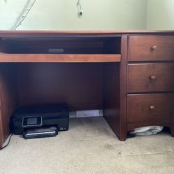 Solid Wood Desk with Drawers – Heavy & Durable