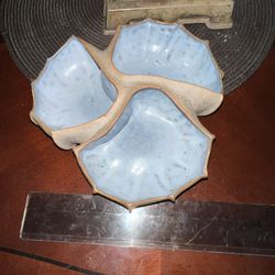 Barbara Walch Studio Art Pinched Pottery Triple Urchin Bowl, a handmade piece of functional art